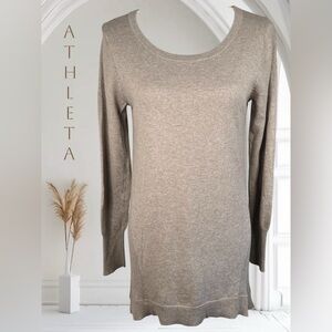 Athleta | Taupe Cashmere Blend Tunic Top